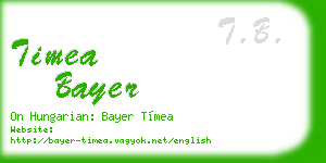 timea bayer business card